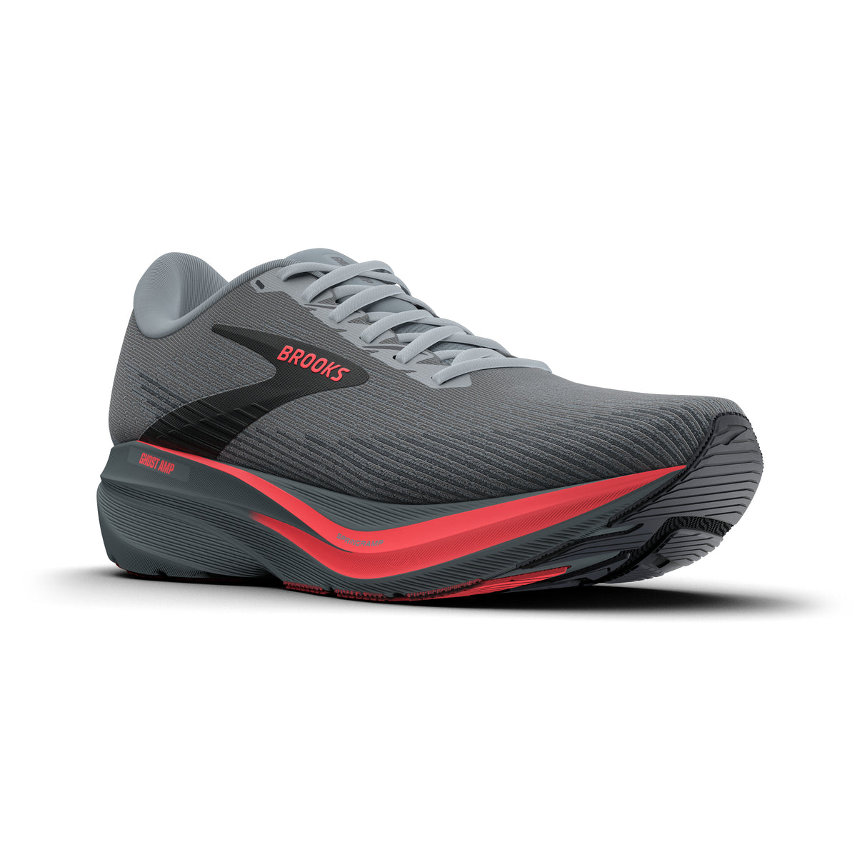 Brooks Men's Ghost Amp PrimerGrey/FieryCoral/Ebony