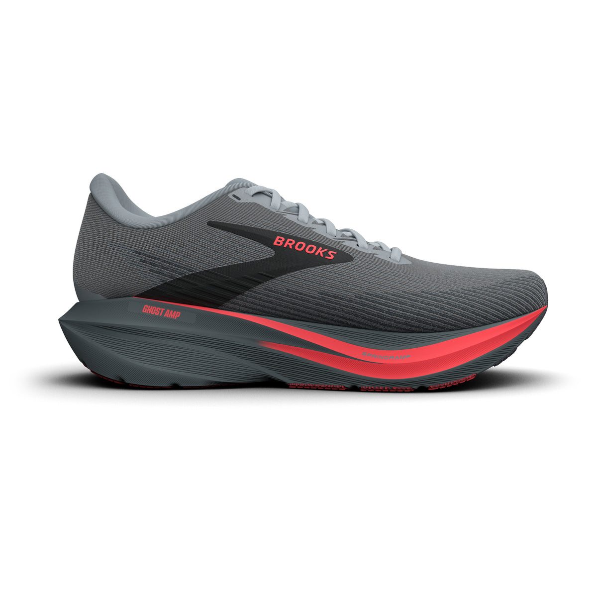 Brooks Men's Ghost Amp PrimerGrey/FieryCoral/Ebony
