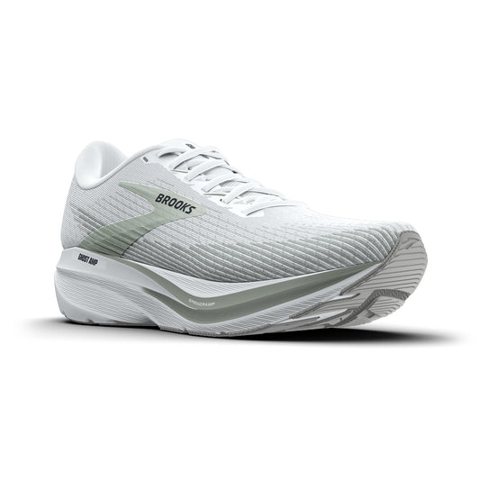 Brooks Men's Ghost Amp White/StormGrey/Navy