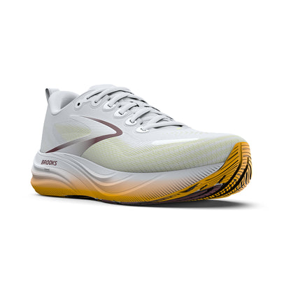 Brooks Men's Ghost 19 White/PaleYellow/Zinnia