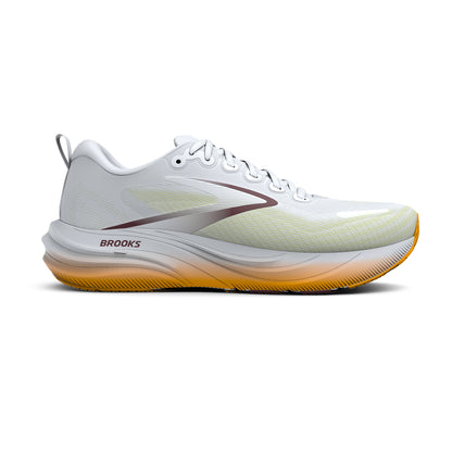 Brooks Men's Ghost 19 White/PaleYellow/Zinnia