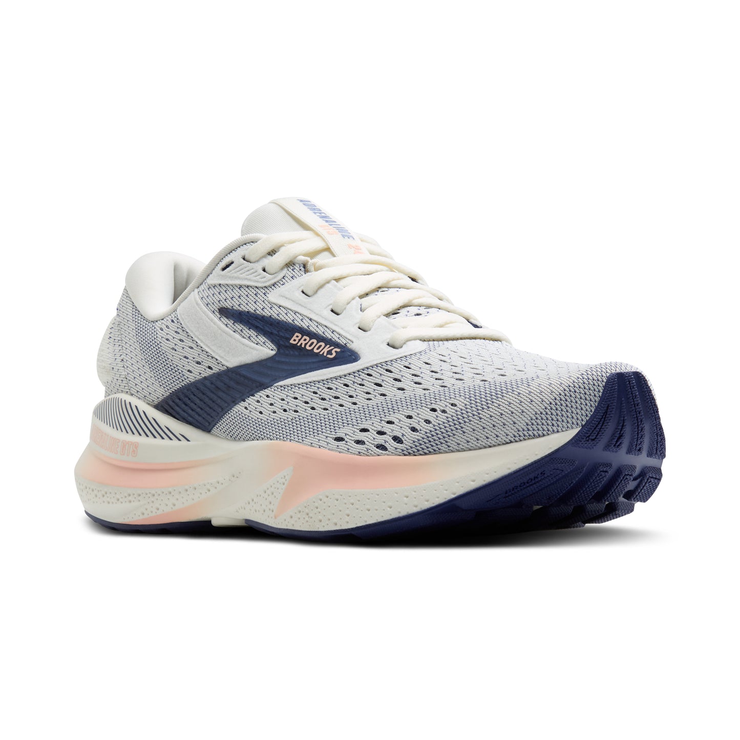 Brooks Women's Adrenaline GTS 24 Grey/Blue Ribbon/Peach