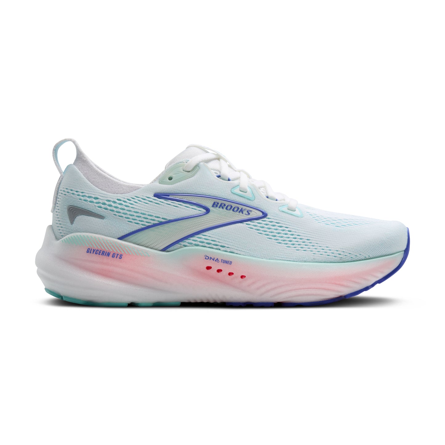 Brooks Women's Glycerin GTS 22 White/Limpet Shell/Amparo Blue