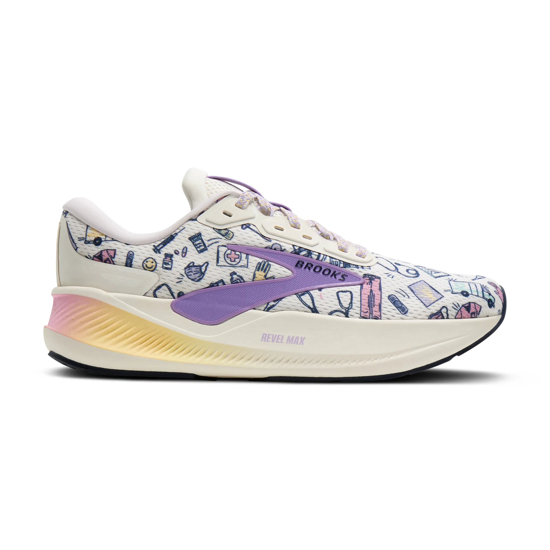 Brooks Revel Max Heros Whisper/Orchid/Lavender – Med Threads