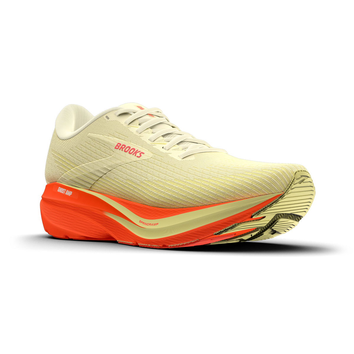 Brooks Women's Ghost Amp Yellow/Tofu/Flame