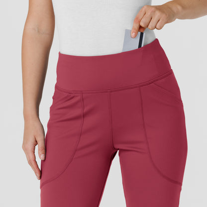 RENEW Knit 5459 Women's Flare Yoga Scrub Pants Ruby