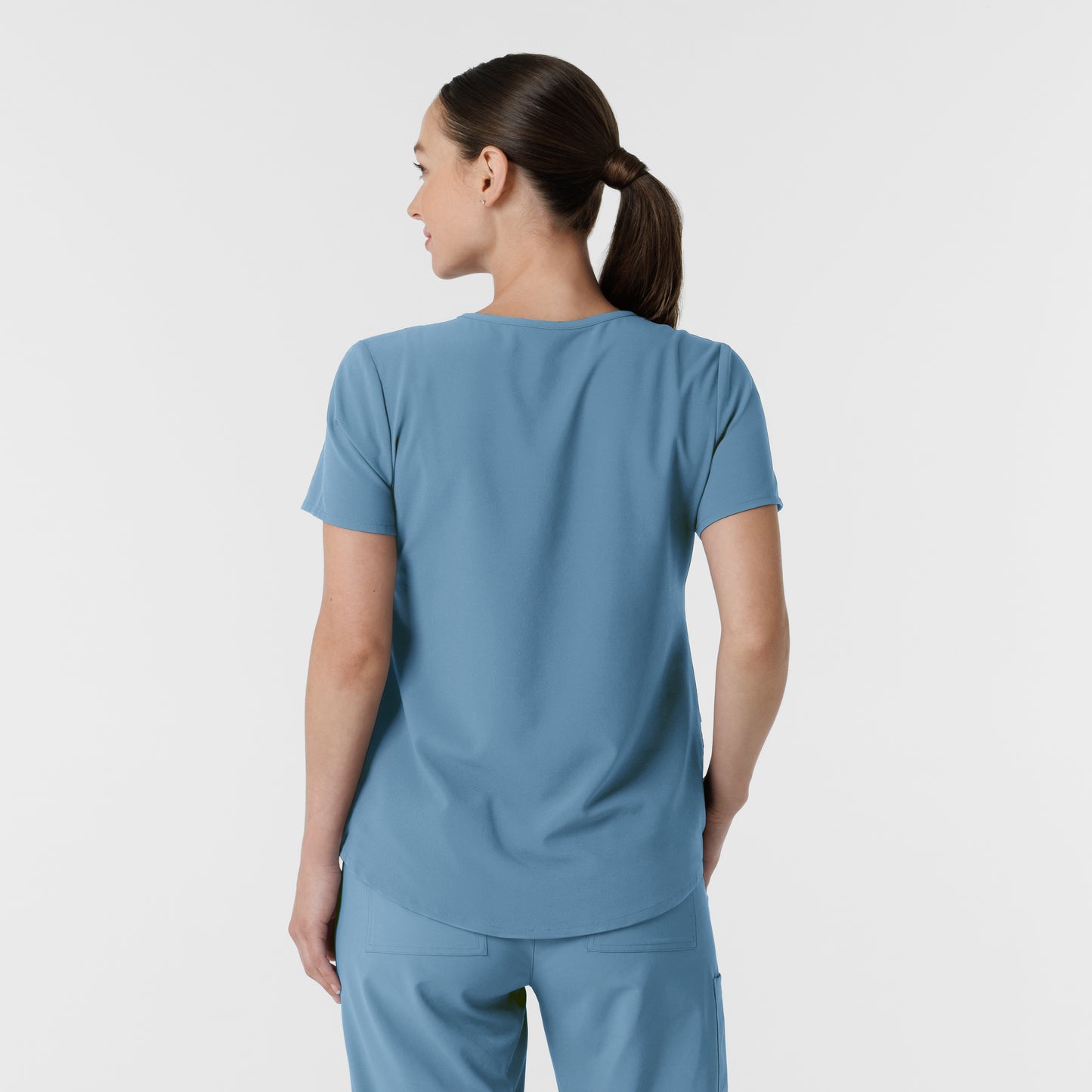 RENEW 6134 Women's V-Neck Scrub Top Pacific Blue