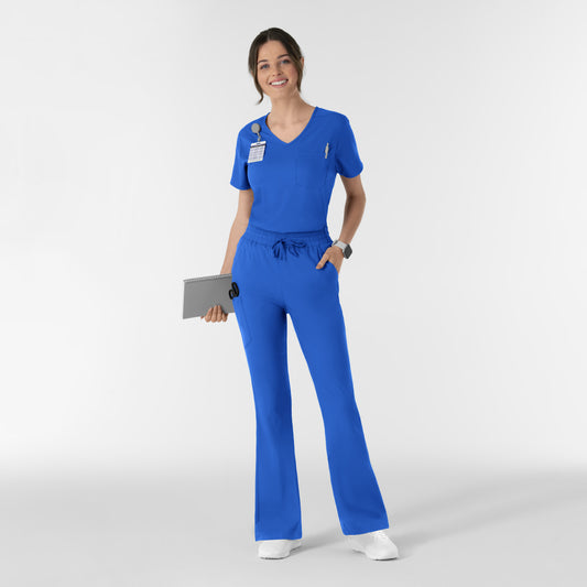 Boundless 5551 Women's Flare Leg Scrub Pants Royal