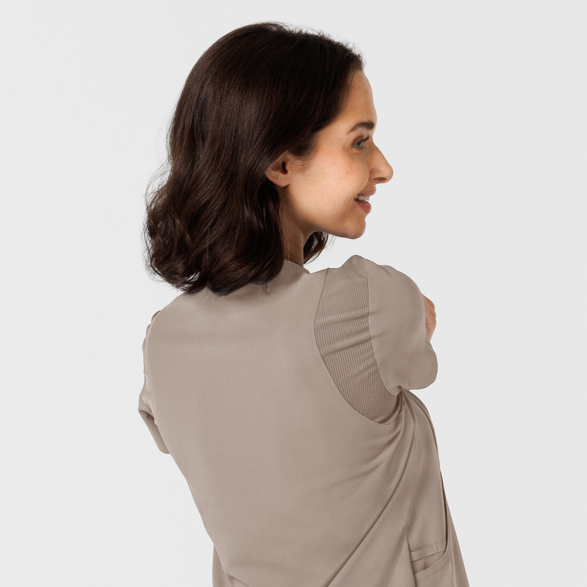 Nova 6432 Flex-n-Reach V-Neck Scrub Top Haze Model Image Alternate | Wink