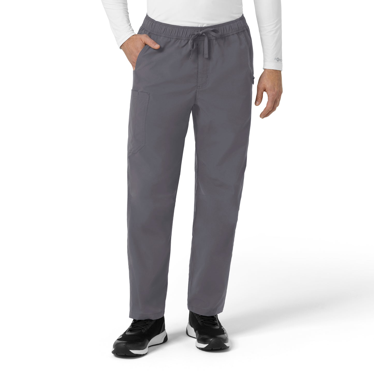 Rugged Flex C56239 Men's Ripstop Straight Leg Cargo Scrub Pants Pewter