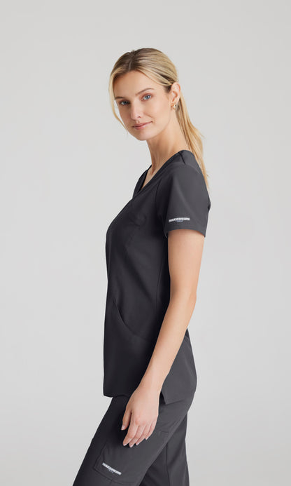 Skechers SK102 Reliance Scrub Top Pewter