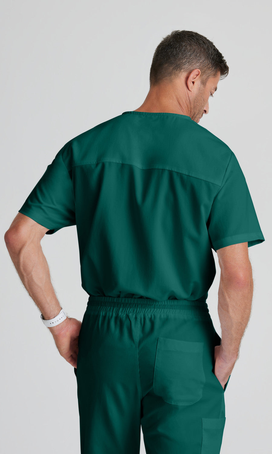 Grey's Anatomy GRT091 Evan Scrub Top Hunter Green