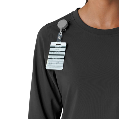 Force Cross-Flex C13610 Women's Crew Neck Long Sleeve Scrub Top Black