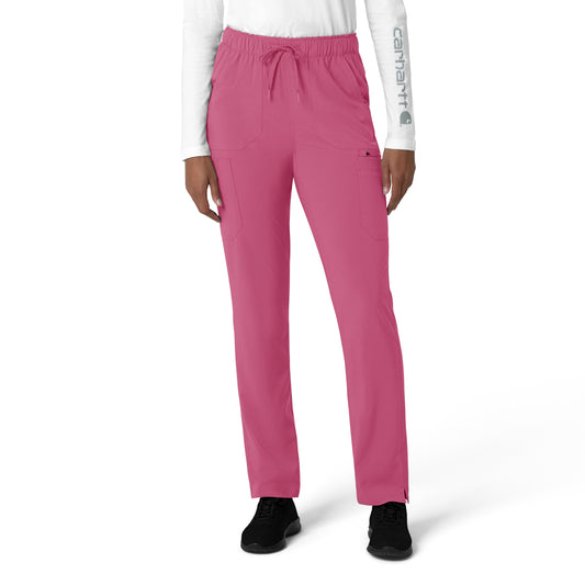 Force Cross-Flex C53210 Women's Straight Leg Cargo Scrub Pants Electric Fuschia