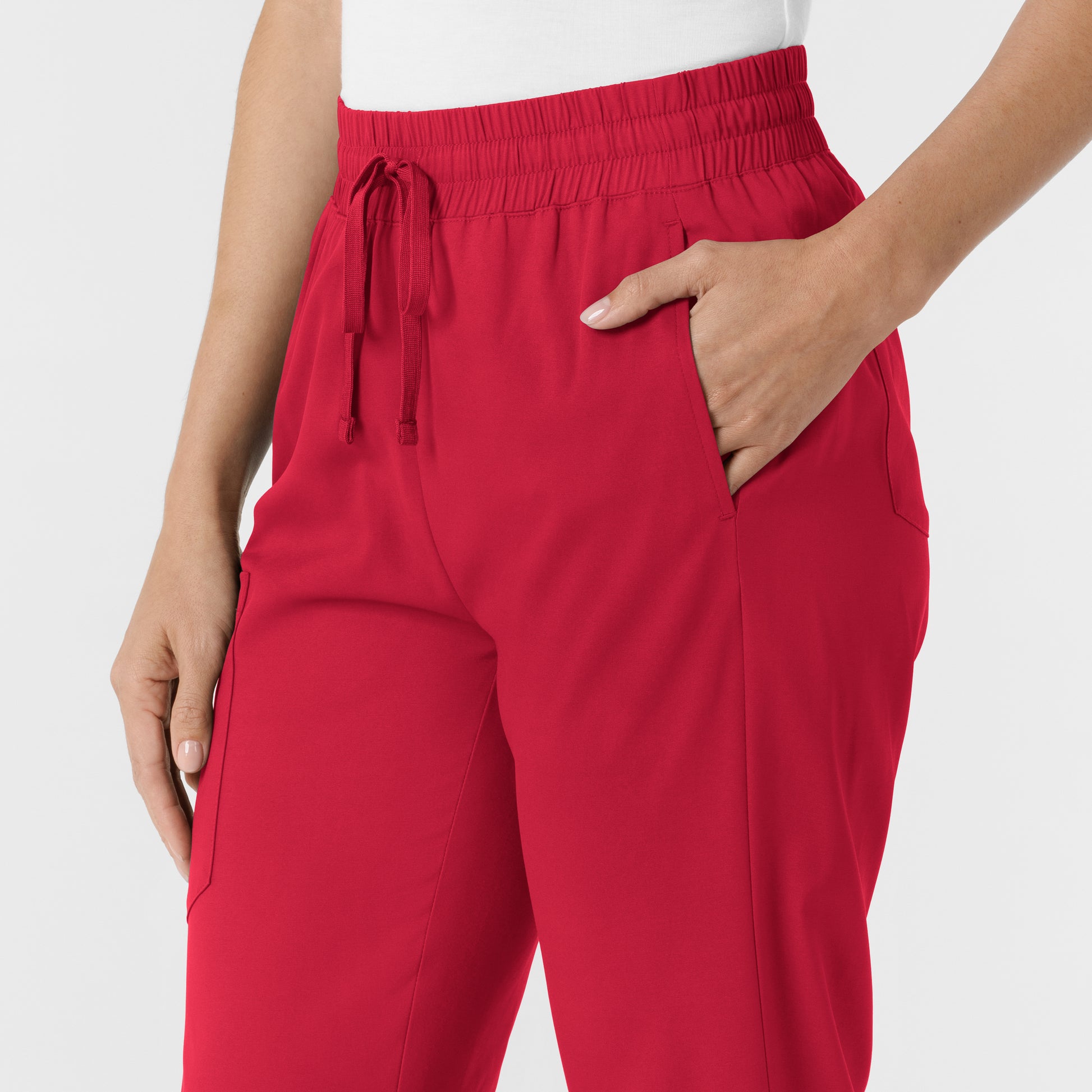 Boundless 5251 Bootcut Scrub Pants Red Model Image Alternate | Wink