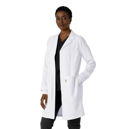 Lab Coats C74005 Long Lab Coat White Model Image Right Side | Carhartt