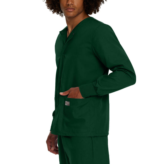 Scrub Zone 75231 Unisex 3 Pocket Warm Up Scrub Jacket Hunter Image