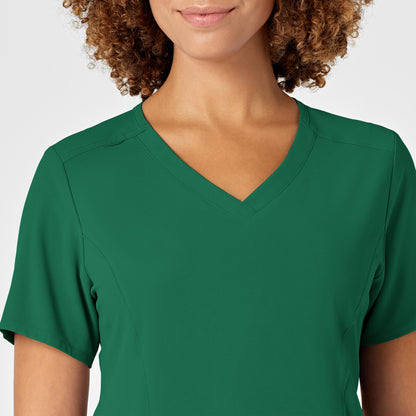 RENEW 6134 V-Neck Scrub Top Hunter Model Image Left Side | Wink