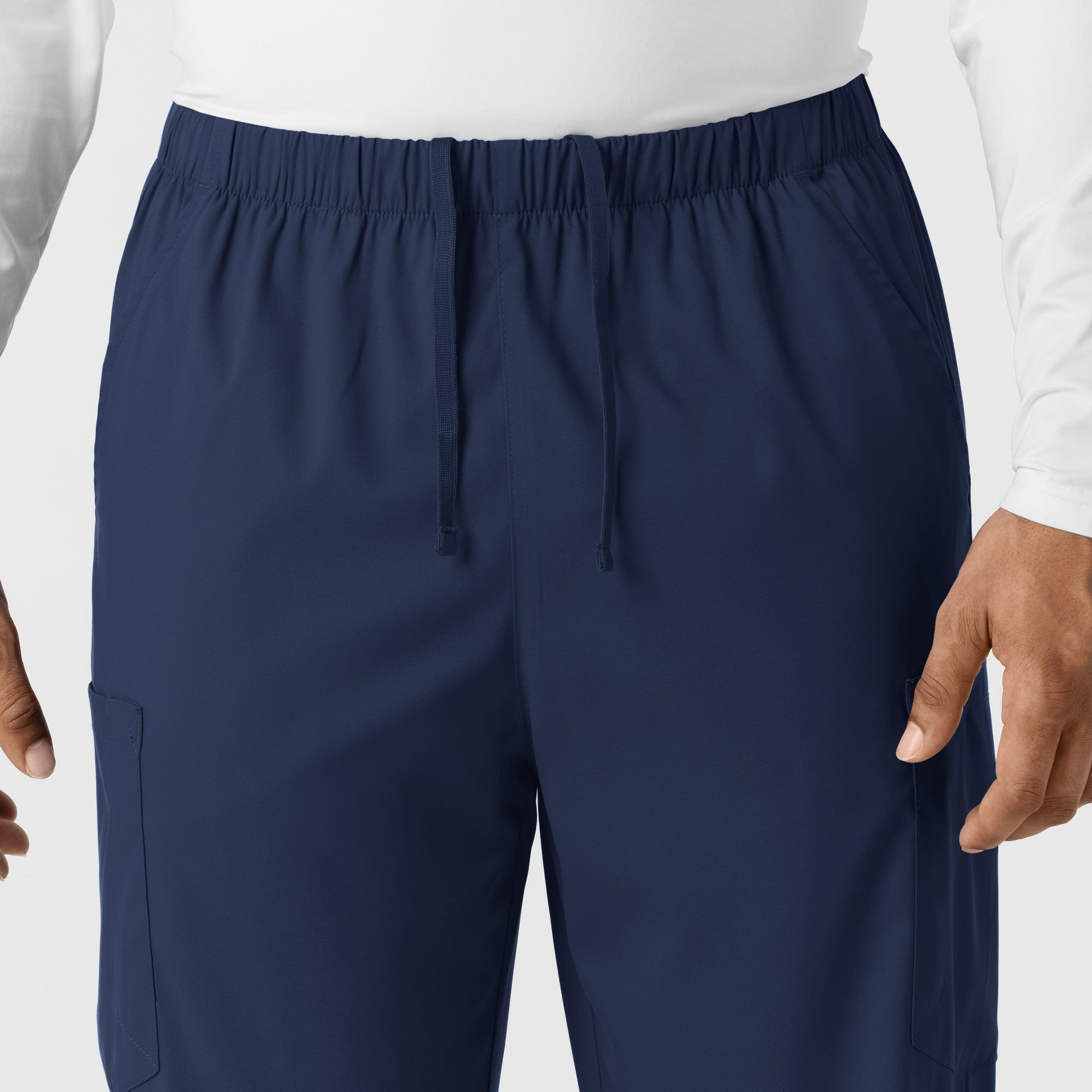 Boundless 5051 Unisex Straight Leg Scrub Pants Navy Model Image Alternate | Wink