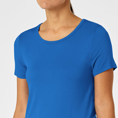 Layers 2209 Silky Knit Short Sleeve Tee Royal Model Image Left Side | Wink