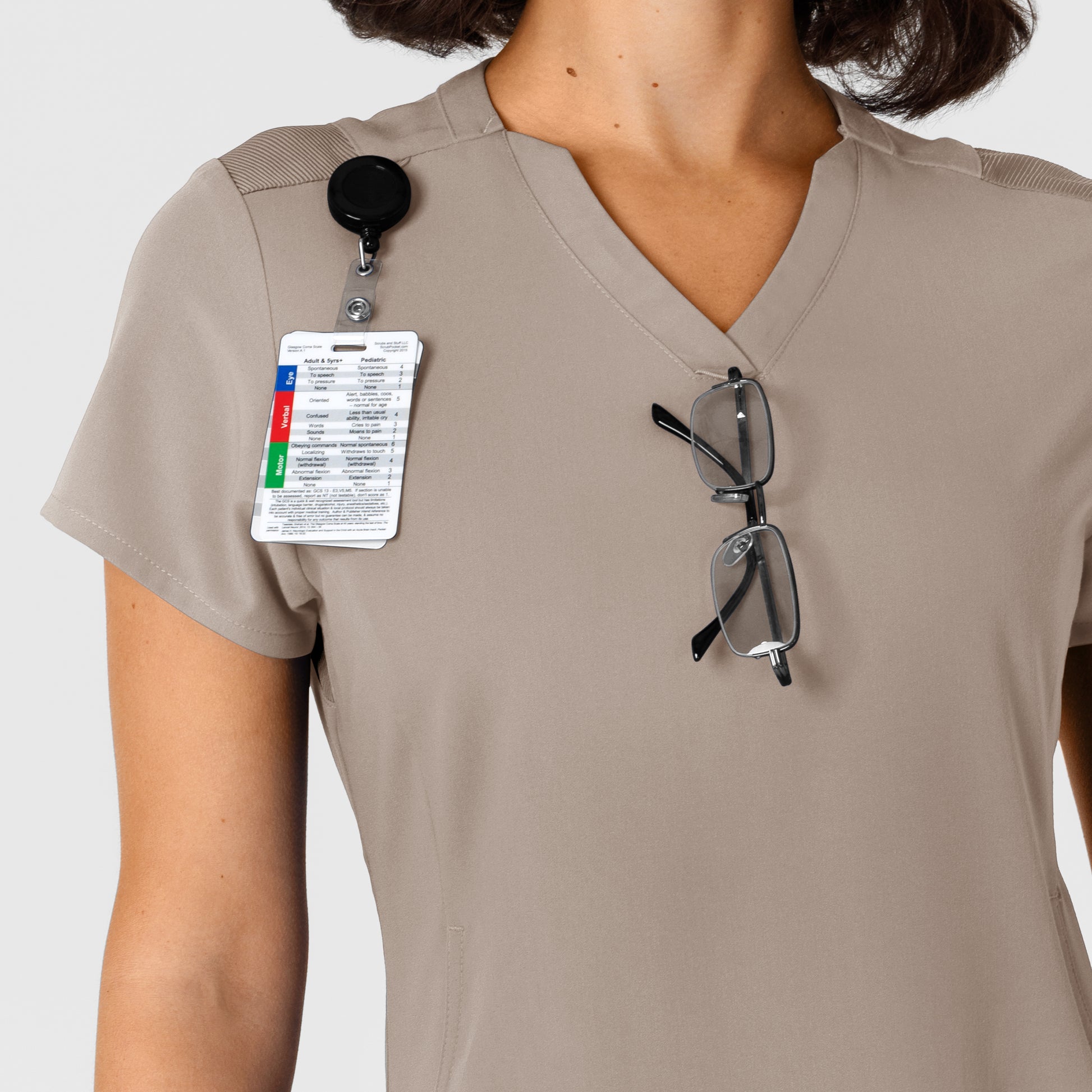 Nova 6432 Flex-n-Reach V-Neck Scrub Top Haze Model Image Alternate | Wink
