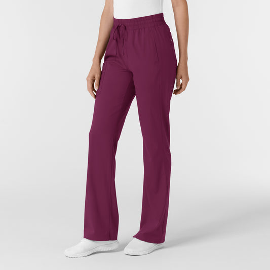 Boundless 5251 Bootcut Scrub Pants Wine Model Image Right Side | Wink