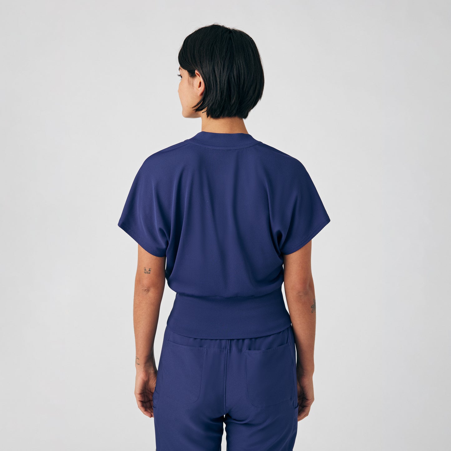 Forward LT123 Women's 2 Pocket V Neck Scrub Top Navy Image