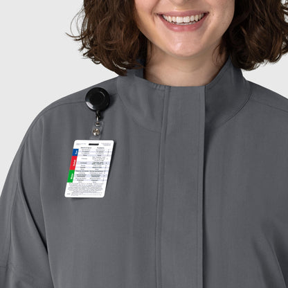 Layers 8132 Germs Happen Packable Scrub Jacket Pewter Model Image Left Side | Wink