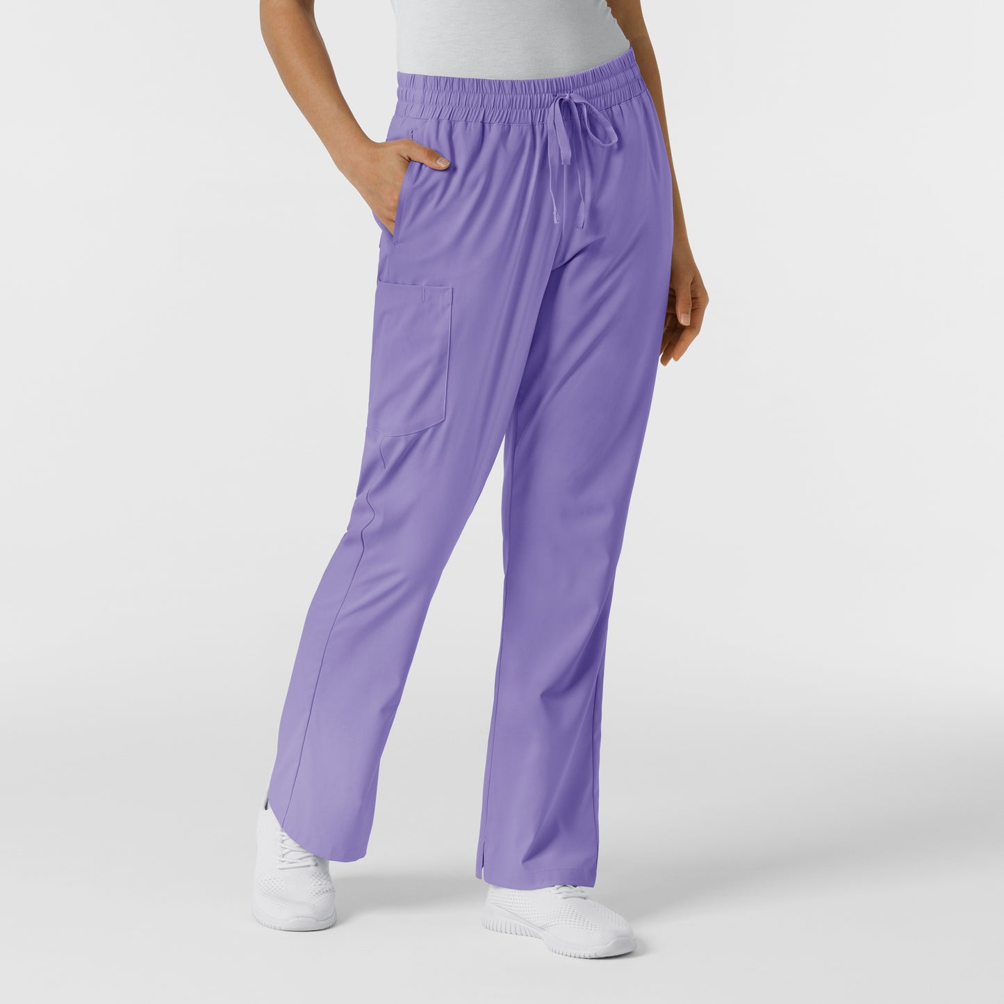 Boundless 5251 Bootcut Scrub Pants Iris Purple Model Image Right Side | Wink