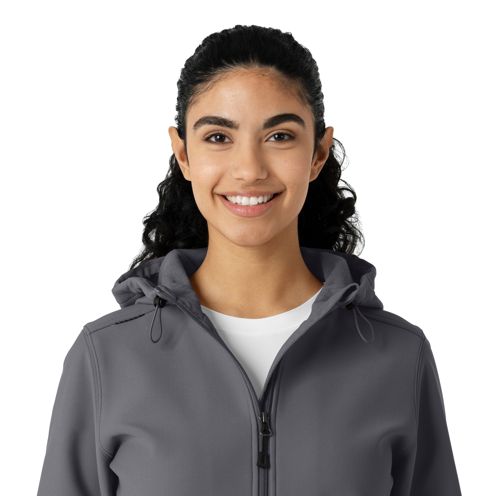 Layers C85023 Bonded Fleece Hoodie Pewter Model Image Left Side | Carhartt