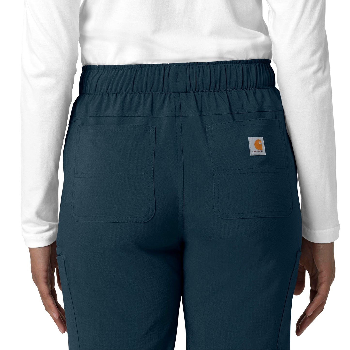 Force Cross-Flex C53210 Straight Leg Cargo Scrub Pants Navy Model Image Alternate | Carhartt