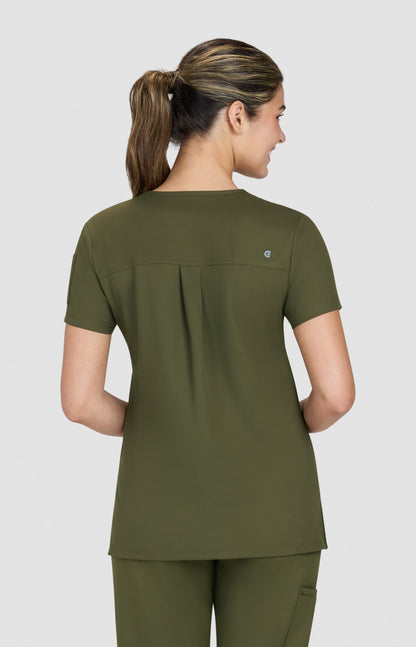 Cureology C101 Cardi Top Olive Green