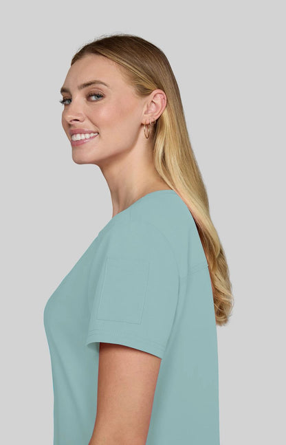 Cureology x koi Cardi Women's 3-Pocket V-Neck Scrub Top Sage