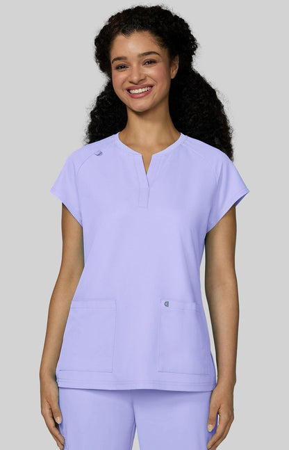 Cureology Reese Women's 2-Pocket Scrub Top Digital Lavender