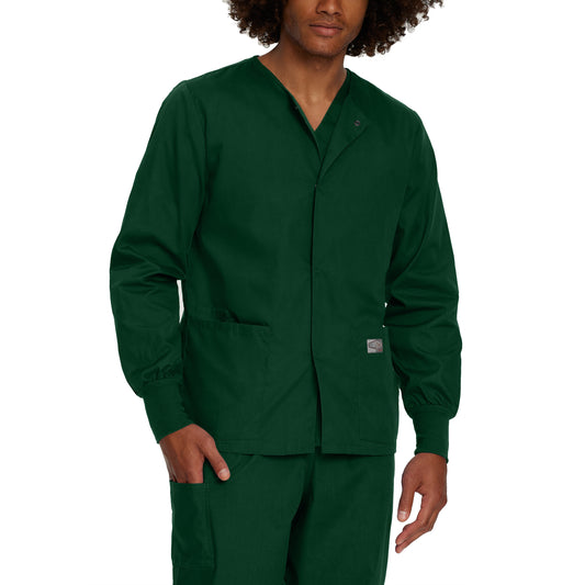 Scrub Zone 75231 Unisex 3 Pocket Warm Up Scrub Jacket Hunter Image