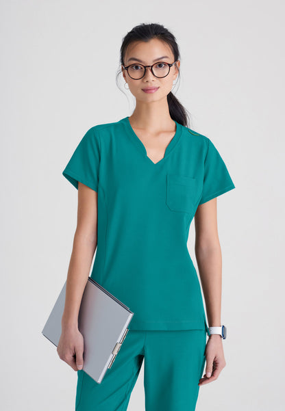 Greys Anatomy Evolve GSST181 Sway Tuck-In Scrub Top Teal