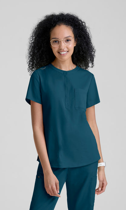 Grey's Anatomy Stretch GRST339 Irene Top Bahama - front