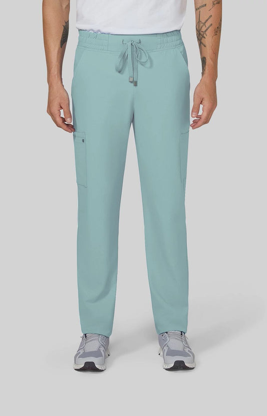 Cureology Neuro Men's 6-Pocket Cargo-Style Scrub Pants Sage