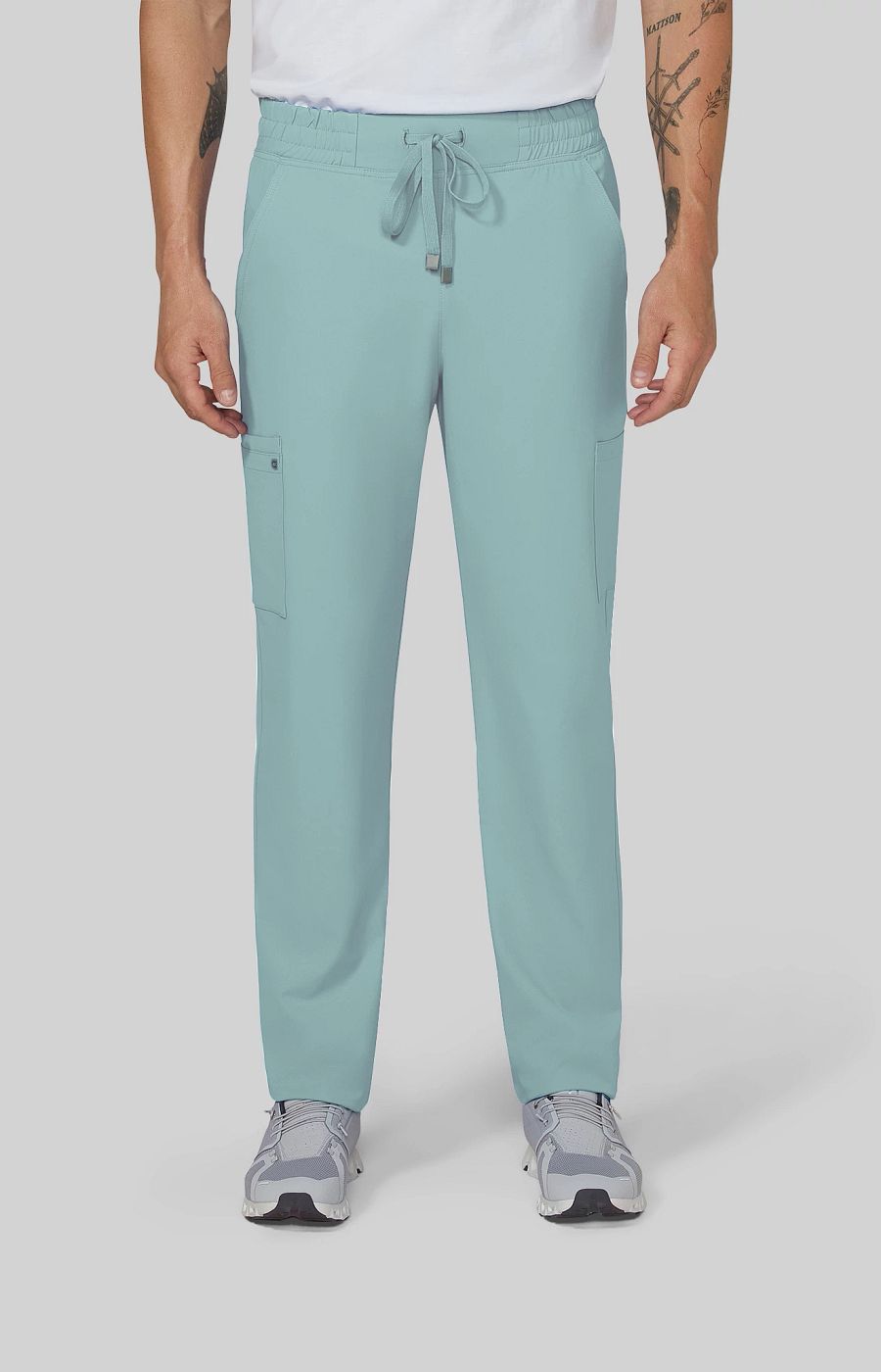 Cureology Neuro Men's 6-Pocket Cargo-Style Scrub Pants Sage