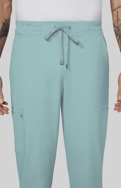 Cureology Neuro Men's 6-Pocket Cargo-Style Scrub Pants Sage
