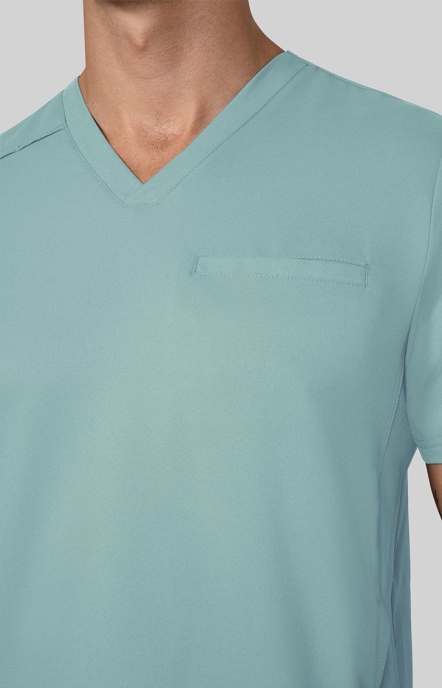 Cureology Stasis Men's 3-Pocket V-Neck Scrub Top Sage