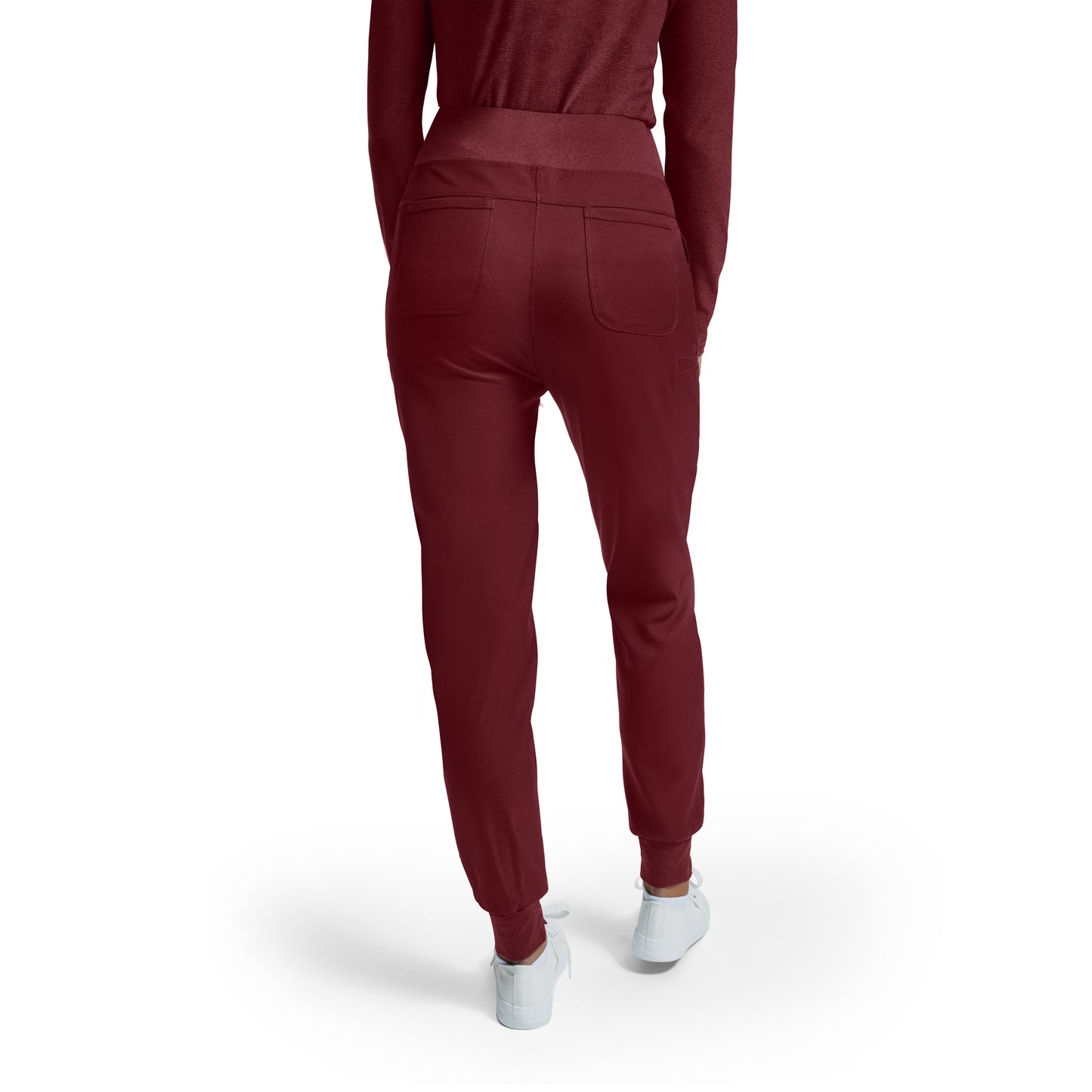 VIBE WB420 Women's Jogger Scrub Pants Wine Image