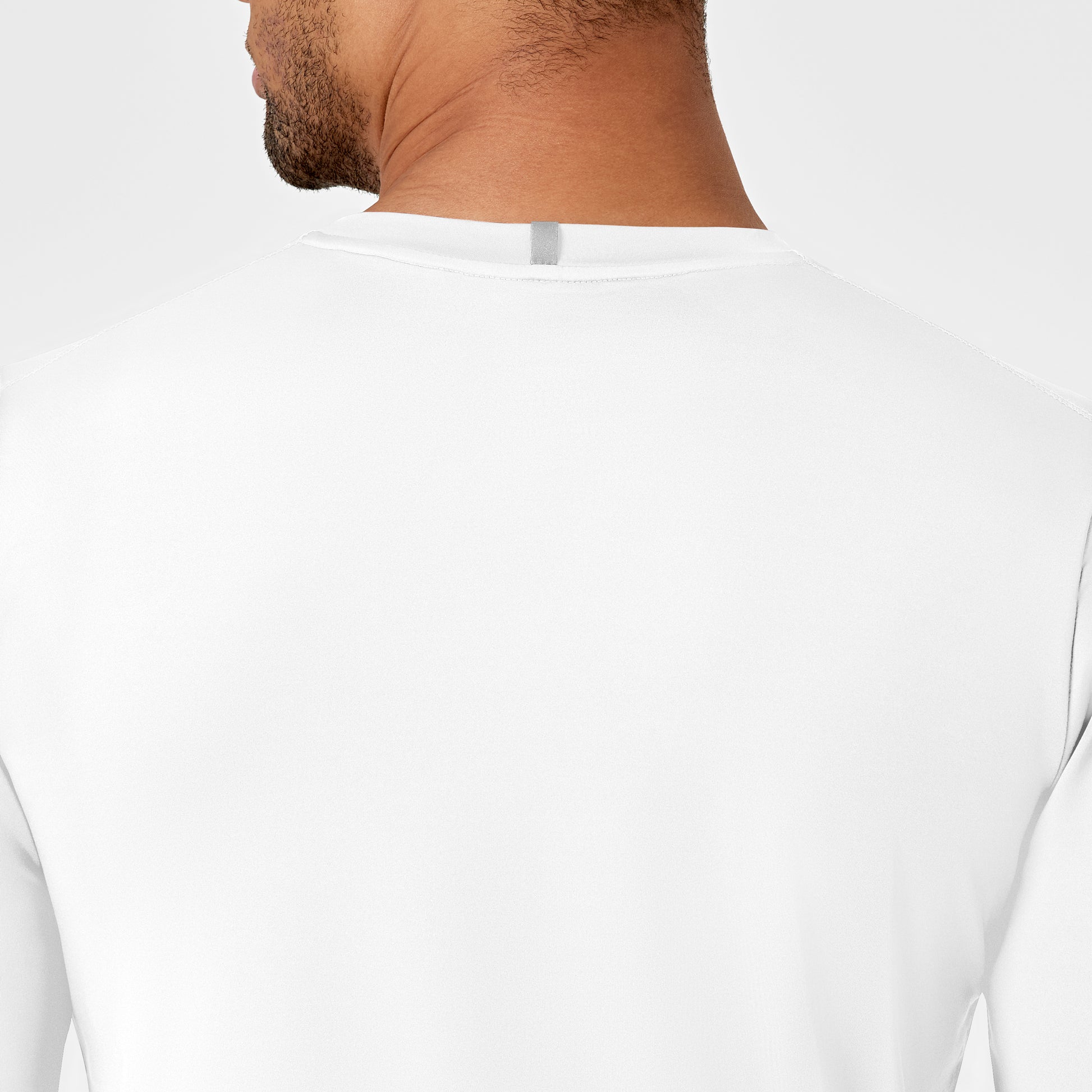 Layers 2629 Men's Performance Long Sleeve Tee White Model Image Alternate | Wink