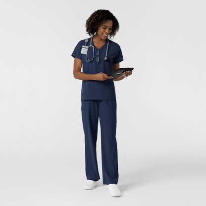 NURTUR 5180 Women's Straight Leg Cargo Scrub Pants Navy