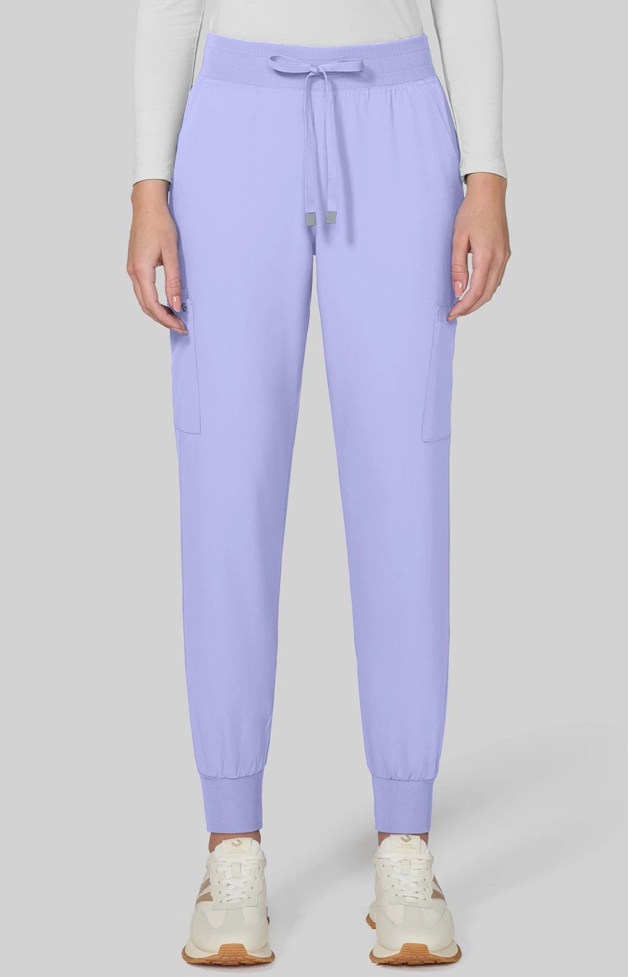 Cureology x koi Pulse Women's 9-Pocket Jogger Style Scrub Pant Digital Lavender