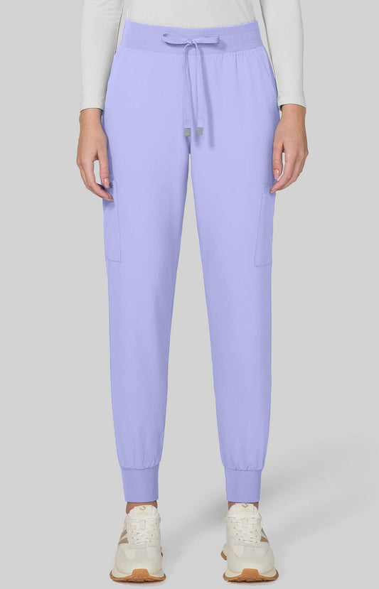 Cureology x koi Pulse Women's 9-Pocket Jogger Style Scrub Pant Digital Lavender