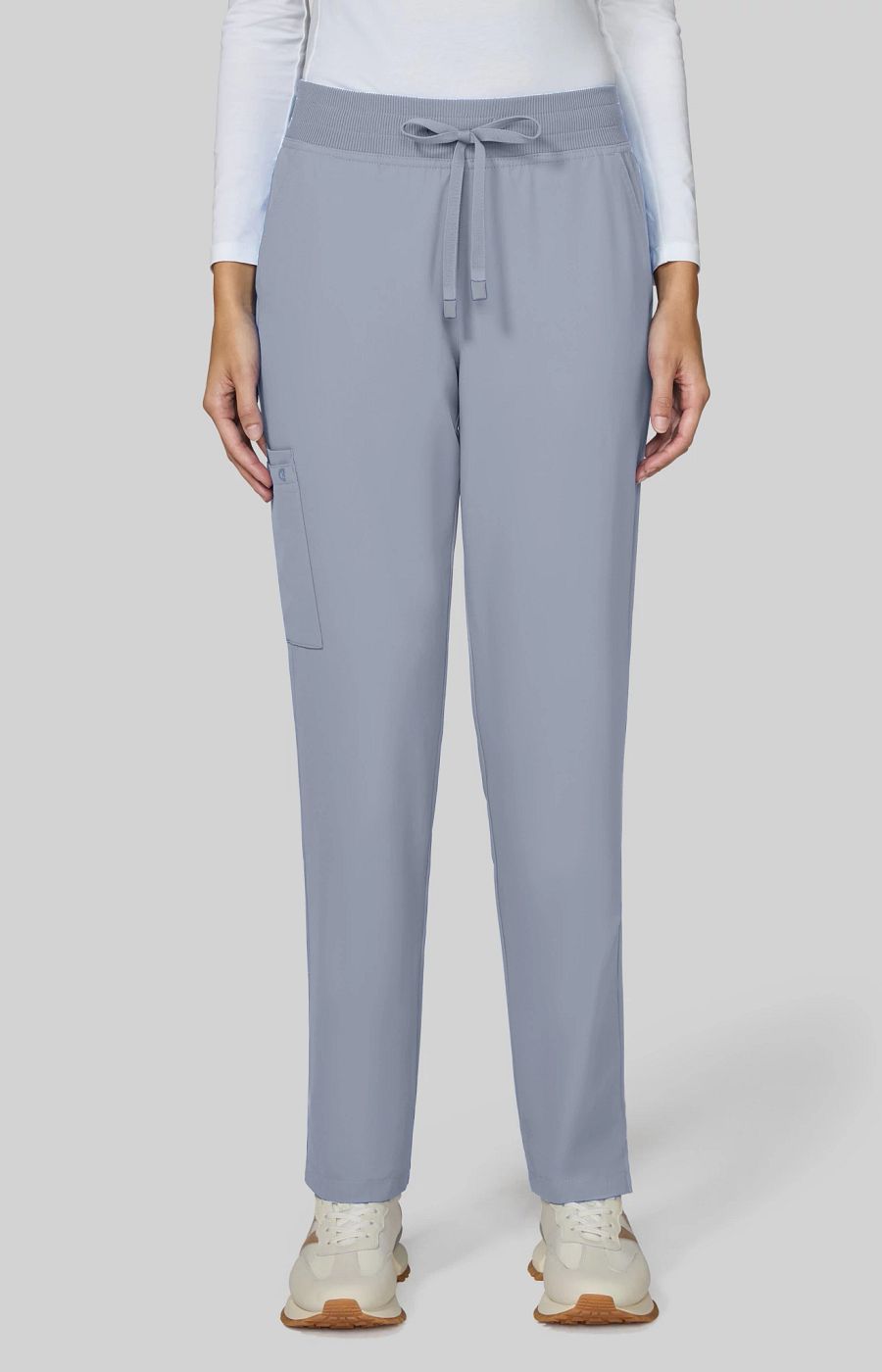 Cureology x koi Atria Women's 7-Pocket Scrub Pant Platinum Grey