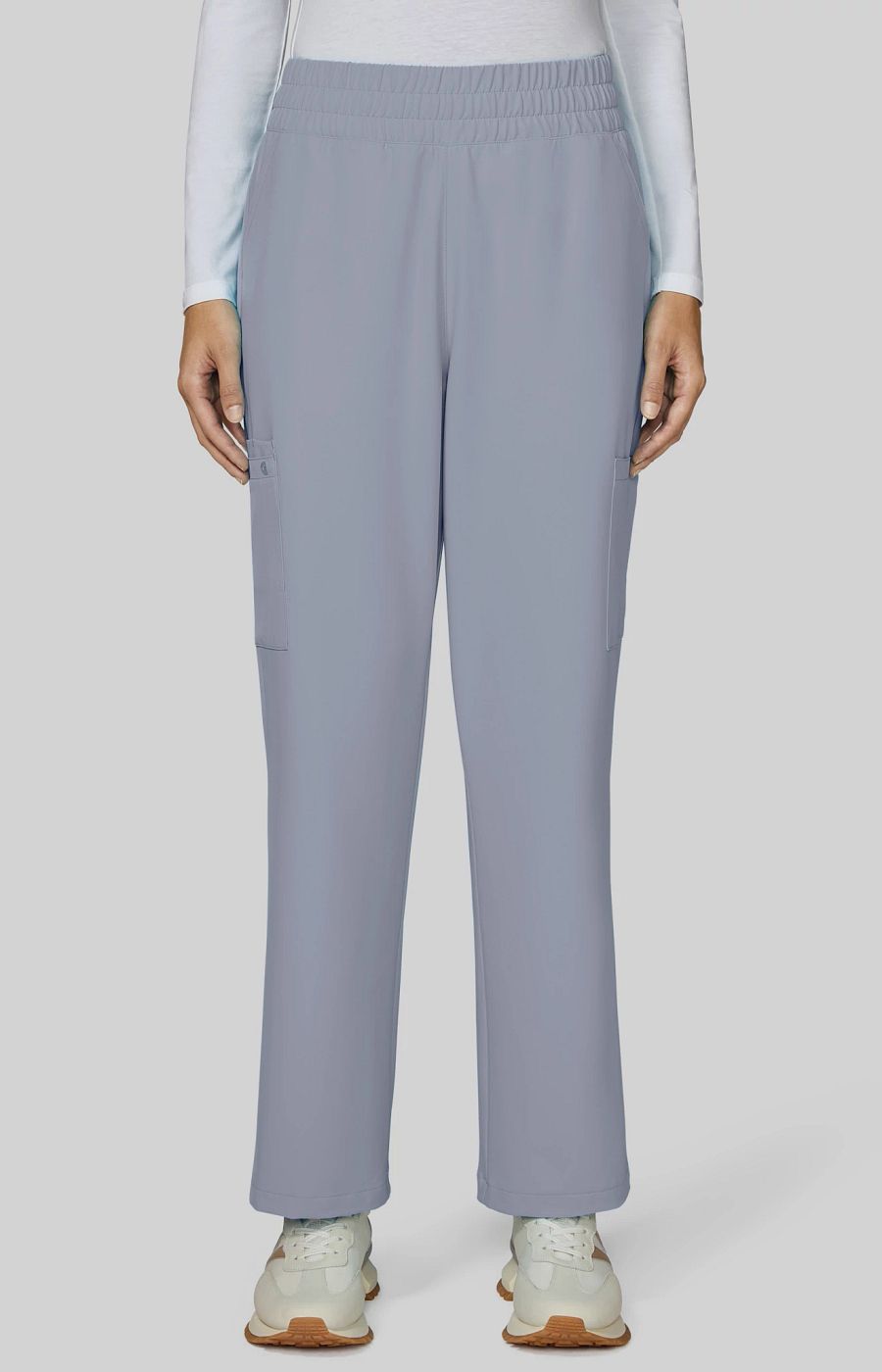 Cureology Saylor Women's 8-Pocket Pant Platinum Grey