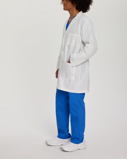 Essential Lab Coats 3148 Men's 3 Pocket Mid Length White Coat White Image