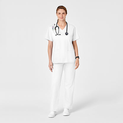 WonderWORK 501 Pull-On Cargo Scrub Pants White Model Image Alternate | Wink